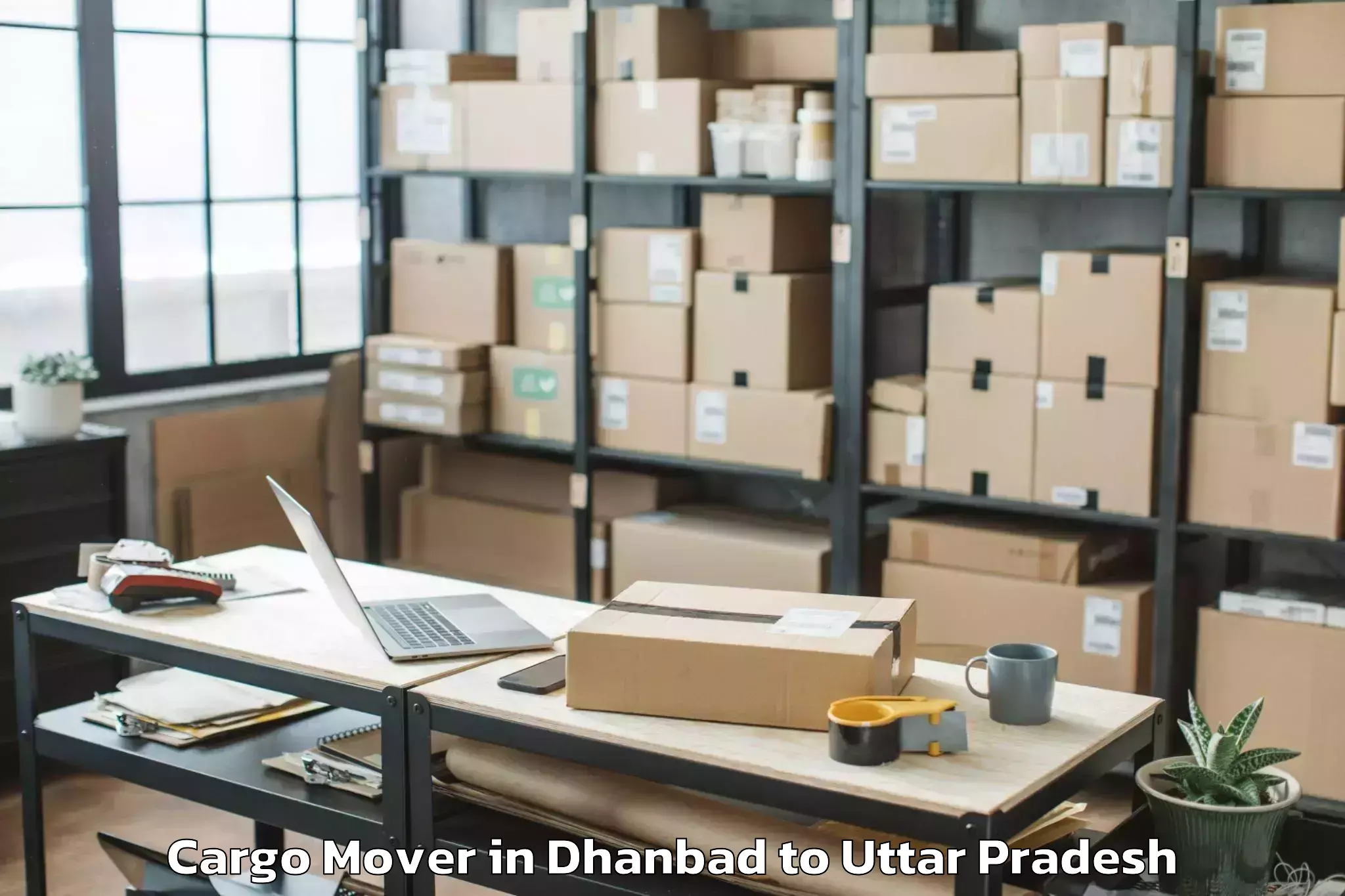 Easy Dhanbad to Chhibramau Cargo Mover Booking